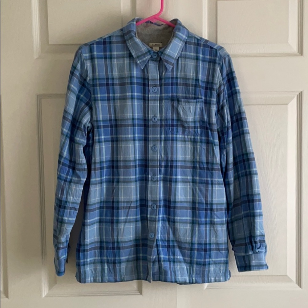 LL Bean Lined Flannel Button Up